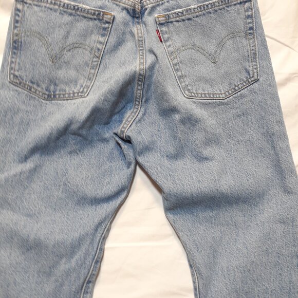 Levis 501 Straight Leg Button Fly Jeans W25 L30 Light Blue 125010373 - Picture 14 of 14